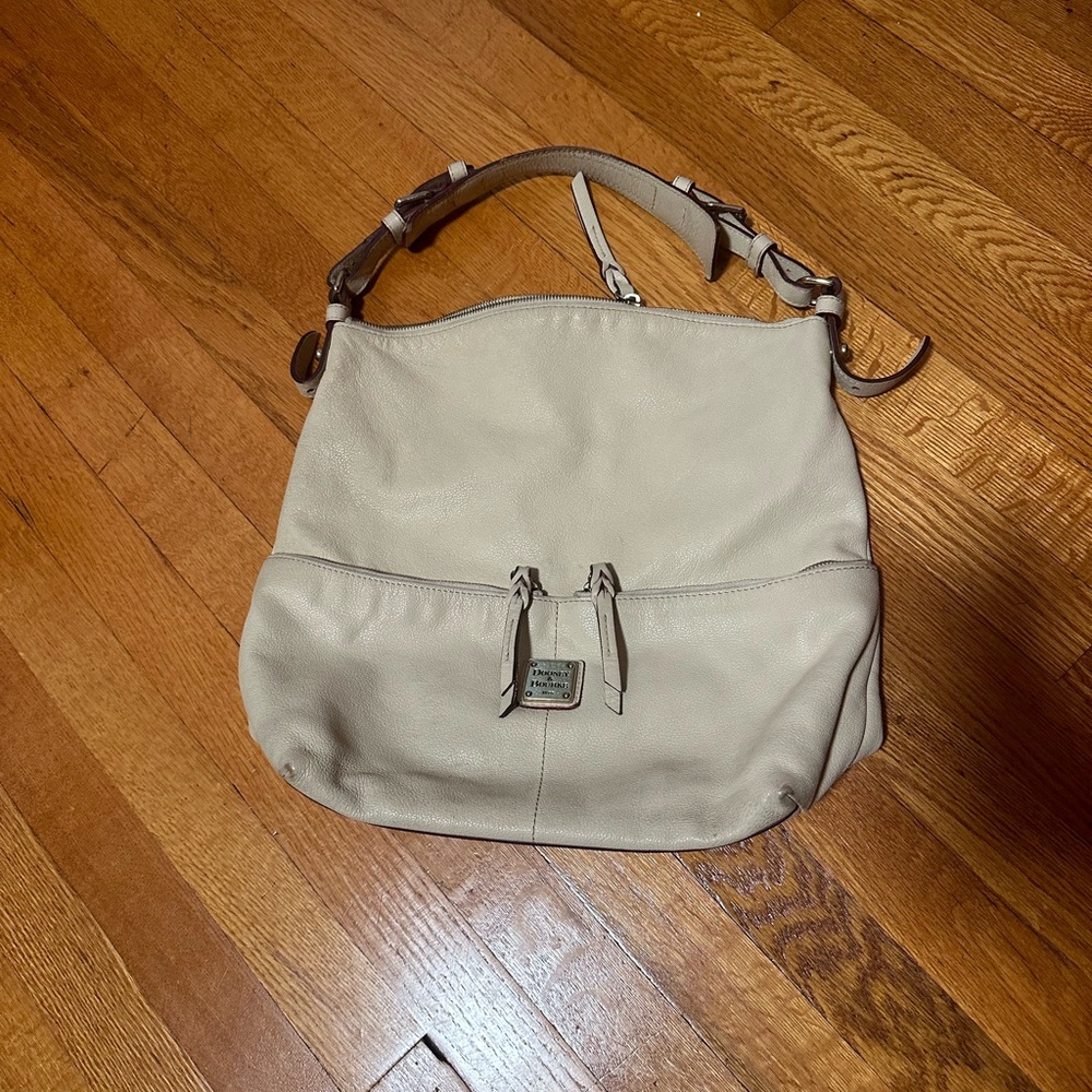 Dooney and Bourke Womens Shoulder Bag Leather Tan One Strap